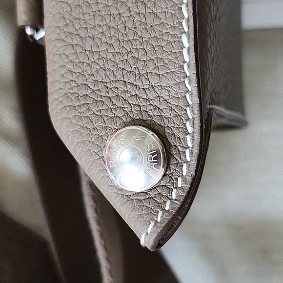 NWT Hermes Videpoches Shoulder Bag Etoupe Togo - New 2023 Design - Picture 6 of 11